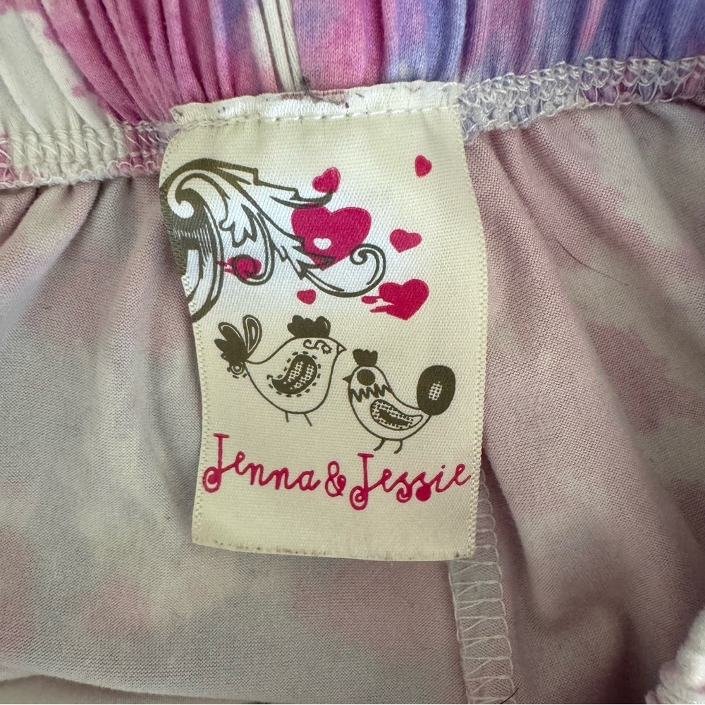 Jenna & Jessie Tie Dye Jogger Pants - Girls Sz 12 - Pink Purple White - Picture 4 of 7